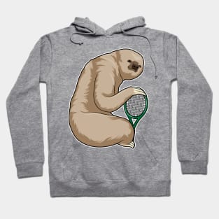 Sloth at Tennis with Tennis racket Hoodie